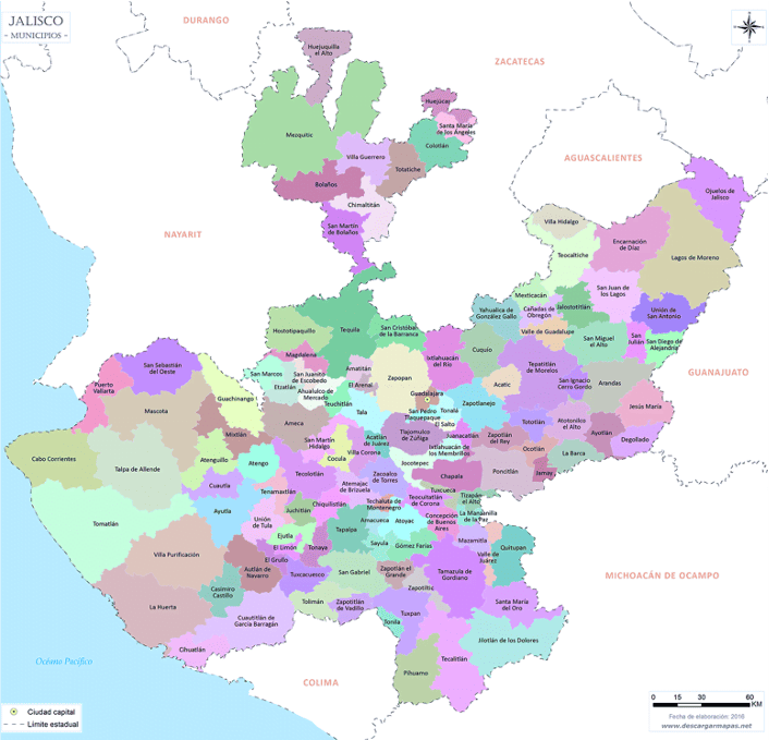 Mapa demográfico de Jalisco